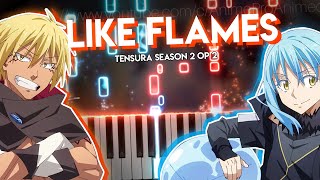 Cover art for like flames piano cover