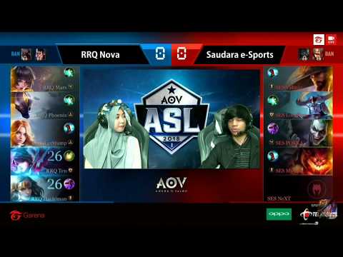 RRQ Nova vs Saudara e-Sports - Garena AOV | ASL Season 1 #3 Game 1