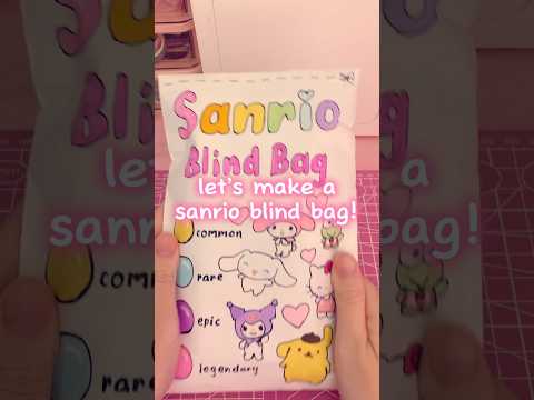 making a sanrio blind bag! #sanrio #mymelody #hellokitty #cinnamoroll #papercraft #asmr #craft #diy