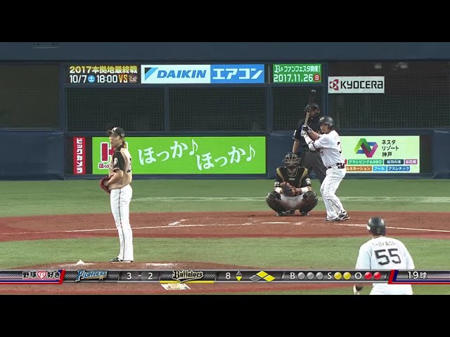 【8回裏】まさに 「鉄腕」 ファイターズ・宮西が10年連続50試合登板を達成!! 2017/9/26 Bs-F