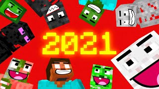 Monster School Shorts #6 : NEW YEAR CELEBRATION 2021 - Minecraft Animation
