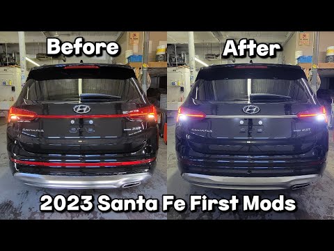 2023 Hyundai Santa Fe Calligraphy First 'Mods!' LED Upgrades And Satin Chrome Trim! *Links Below*