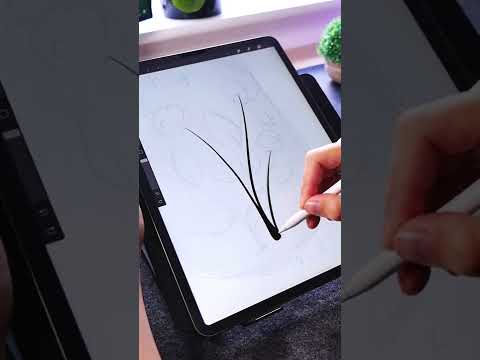 Satisfying Inking on iPad Pro + Procreate #satisfying #inking #shorts