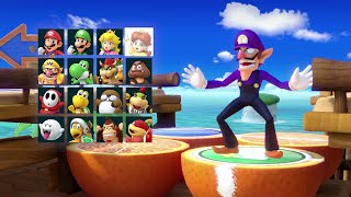Super Mario Party | Rosalina vs Waluigi vs Dry Bones vs Diddy Kong #204 Turns 10 (Player 1)
