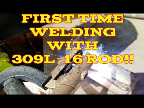 Stick welding 309l-16 carbon steel demonstration