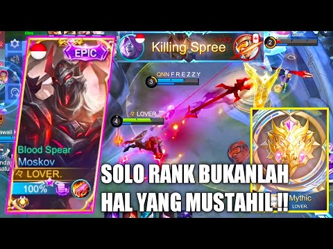 DETIK DETIK KE RANK MYTHIC, TOP GLOBAL MOSKOV NEKAT SOLO RANK DI LEGEND !! - MOBILE LEGENDS