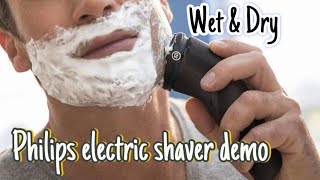 PHILIPS S1223/45, Wet or Dry Electric Shaver Demo | electric saver review | philips wet & dry saver