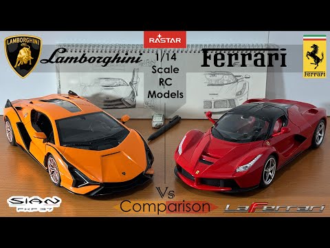 Rastar Lamborghini Sian Vs Rastar Ferrari LaFerrari 1/14 Scale RC Models