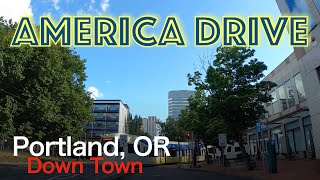 【アメリカドライブ】全米No1住みたい街のポートランドダウンタウンをドライブしたら緑だらけの素敵な街だった！！