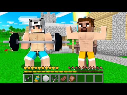 1 GÜNLÜĞÜNE KASLI OLDUK 💪🏻😎 - Minecraft