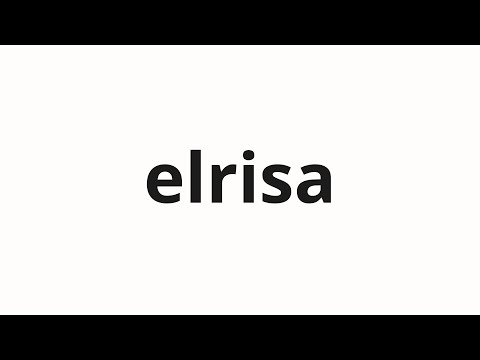 How to pronounce elrisa | 엘리사 (Elisha in Korean)