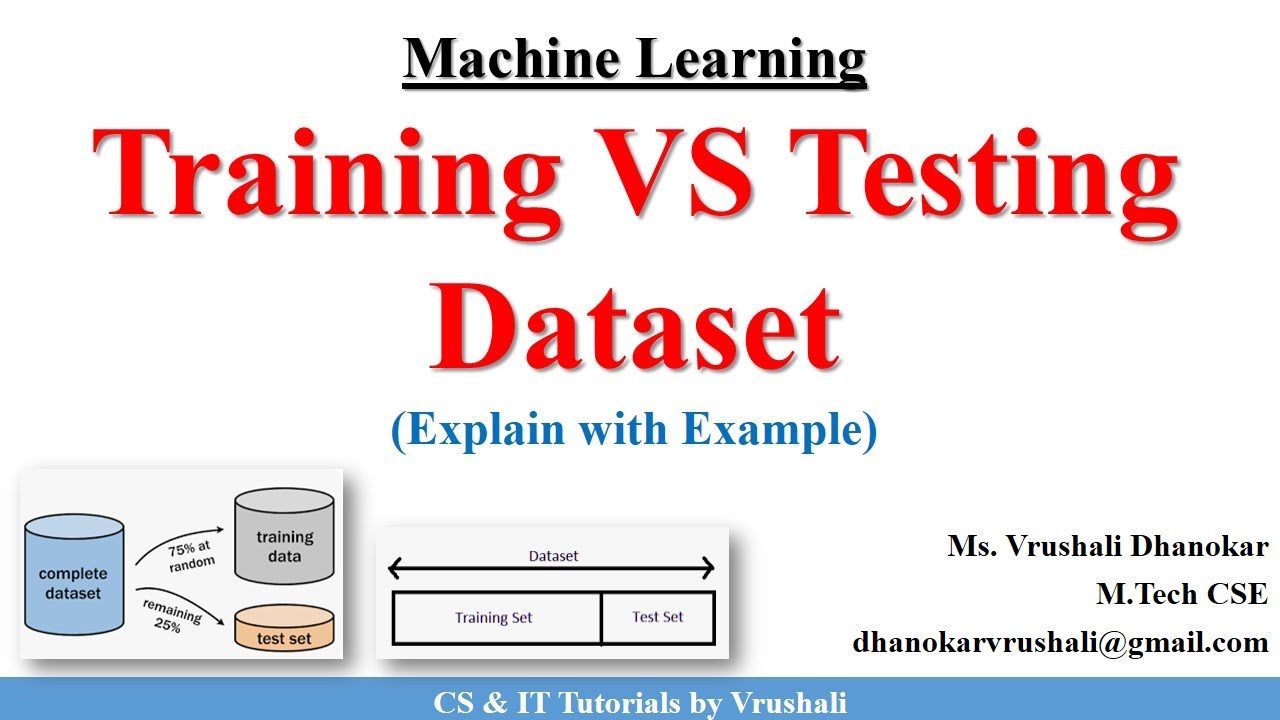 ML 2 : Training VS Testing Dataset in Machine Learning with Examples