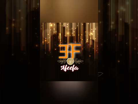 Afeefa Name logo please subscribe and comment your name #logomark #youtubeshorts #logo #shorts