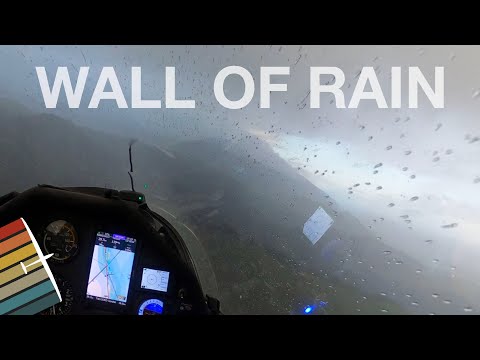 Glider pilot flys through wall of rain, twice!! ????