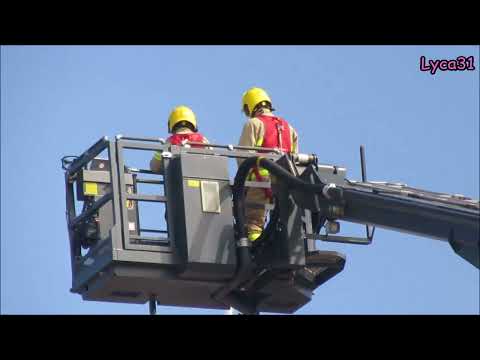 New Hacketts Hotel, North Promenade Blackpool. Fire damaged, still dousing the fire.