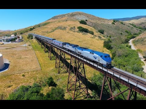 Drone Chasing Amtrak for 3 Miles