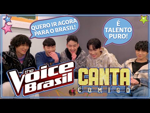 KOREAN BAND REACTS TO THE VOICE BRAZIL AND SINGS WITH ME (WITH 2Z)