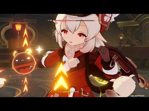 [Genshin Impact] Klee solo vs Childe - no food no buff