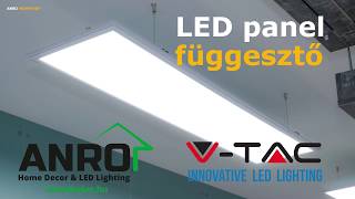 Videó: LED panel függesztődrót (V-TAC) kicsomagolás, összeszerelés