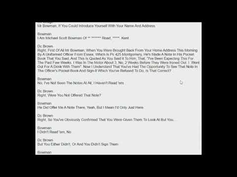 Essex Boys Case  || Mick Bowman's first Police interview