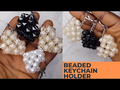 Beaded Heart Shaped Keychain Made In Minute's/DIY Beaded Keyholder