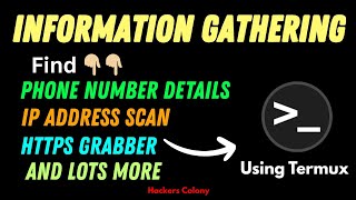 Information Gathering Tool | OSINT TOOL | Find information using Termux