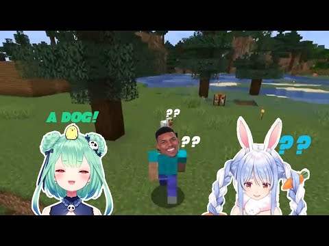 [Throwback] Pekora's First Minecraft Collab with Rushia