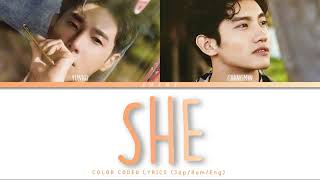 TVXQ (동방신기) – SHE [Color Coded Lyrics Han/Rom/Eng]