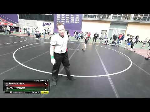 97 Lbs Cons. Round 2 - Lincoln Stanek, WI Vs Justin Wagner, WI 6389