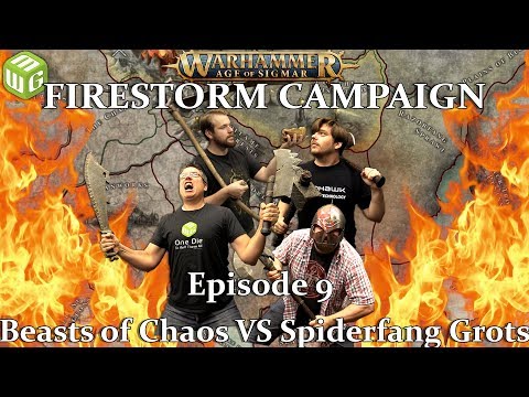 Beasts of Chaos vs Spiderfang Grots Age of Sigmar Battle Report - Firestorm Campaign Ep 9