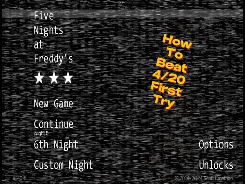 How to beat 4/20 mode in Fnaf 1 [new strategy]