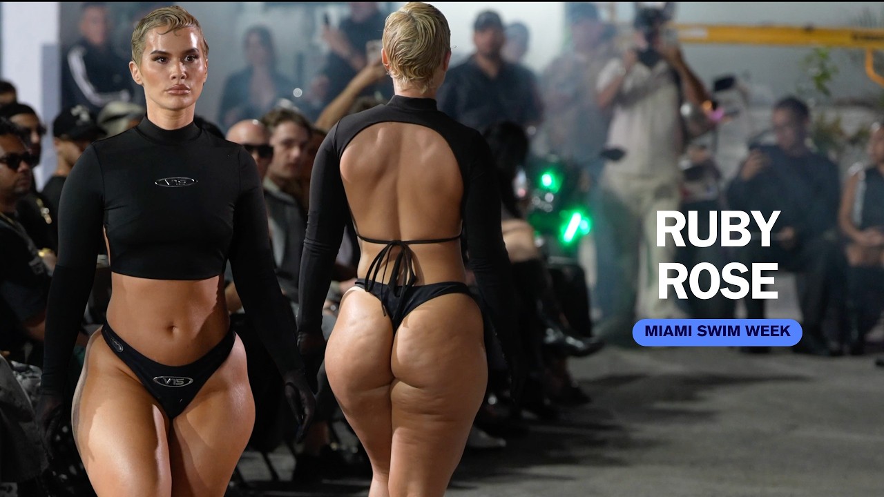 Ruby Rose SLOW MOTION WALK during Art Basel Miami Swim Week in 4k for Victim 15