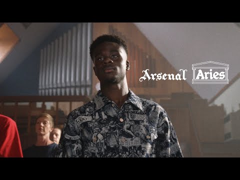 Worn by the Arsenal Faithful. Introducing our brand-new collection, in collaboration with Aries.