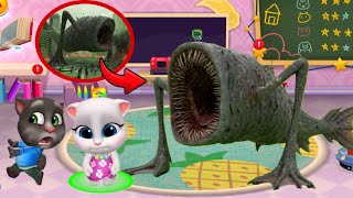 Download lagu GIANT BLOOP MONSTER COMES TO TOM AND ANGELA'S HOUSE!!! - MY TALKING TOM FRIENDS mp3