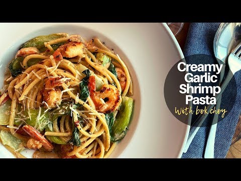 크리미 갈릭 새우 파스타 레시피. Easy Creamy Garlic Shrimp pasta recipe.🍤