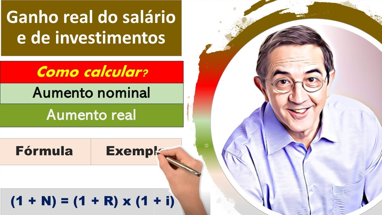 Aumento real dos salários. Como calcular. Aumento real de investimentos. Fórmula. Cálculos.
