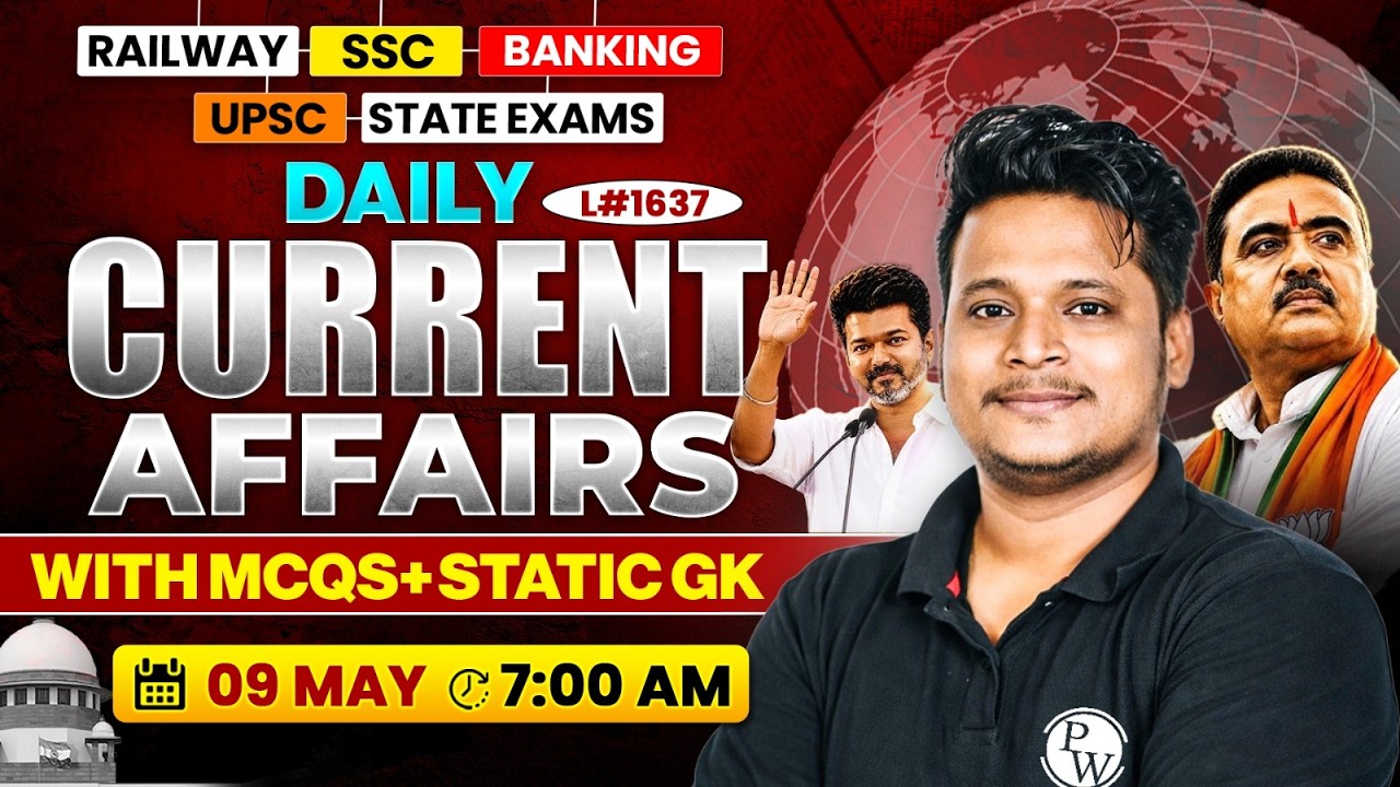 Current Affair Today | 9 May 2026 Daily Current Affairs | SSC GD | RRB NTPC | BPSC | Raja Gupta sir