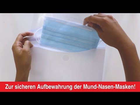 Artikelvideo 1 für tarifold Maskentaschen antimikrobiell DIN lang transparent genarbt 0,12 mm, 6 St., Artikelnummer 329534