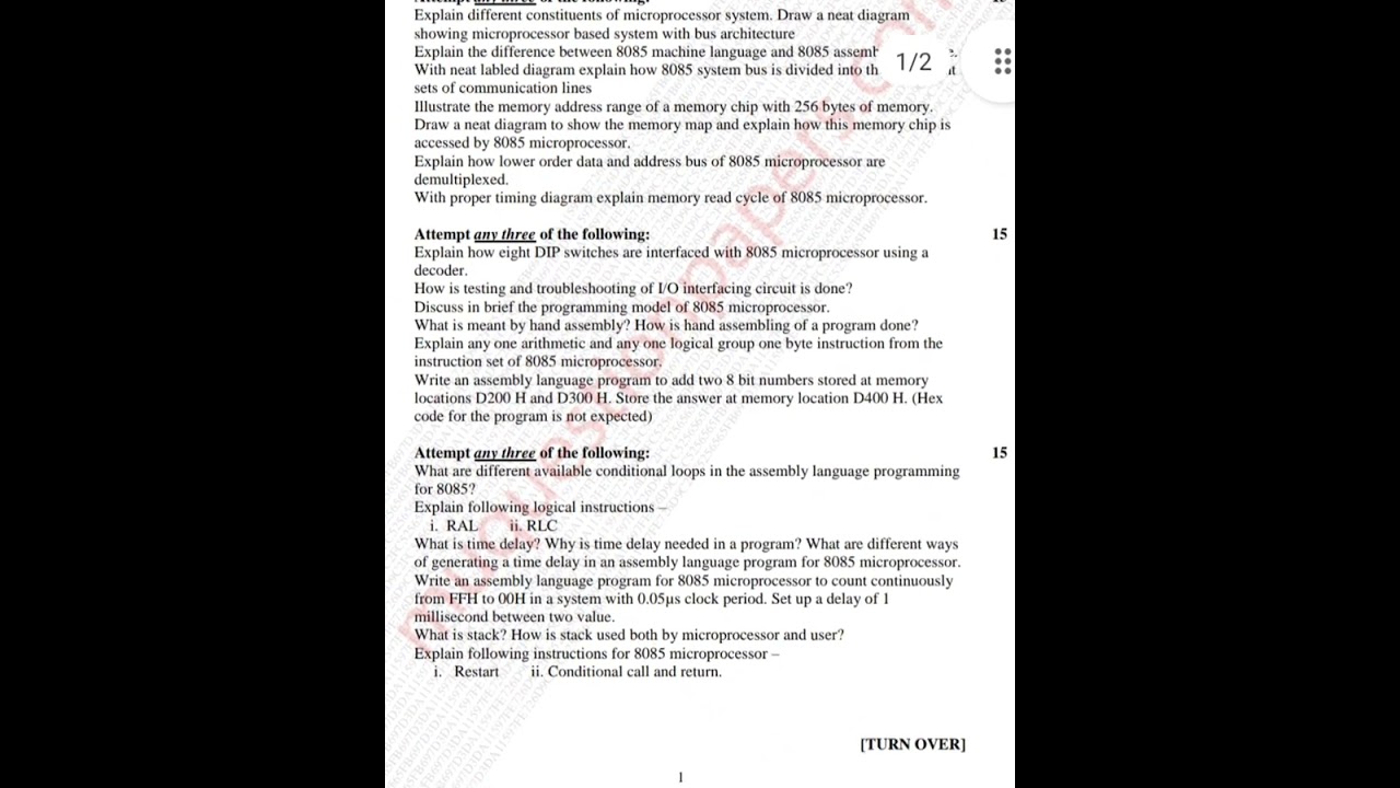 #Microprocessor Application #Example #paper   for Degree students  of #FY Bsc-IT #SEM-2