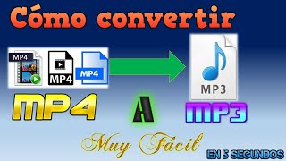 Cómo convertir MP4 A MP3 al instante.
