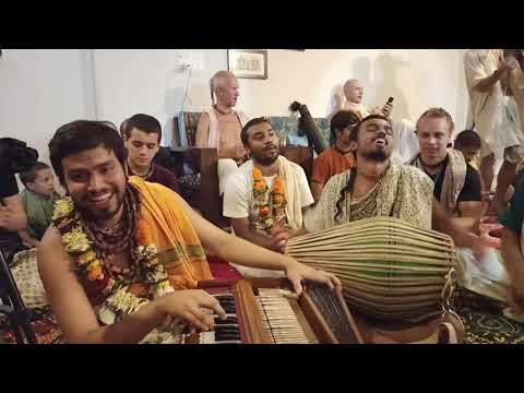 Namaste Narasimhaya & Hare Krishna kirtan, Janeshwar das, sri dham Mayapur, Harinam sankirtan yajna