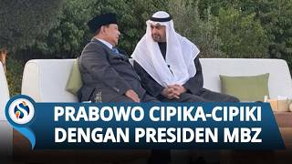 Kehangatan Diplomasi Prabowo-MBZ! Cipika-cipiki, Dialog di Taman dengan Latar Senja Abu Dhabi