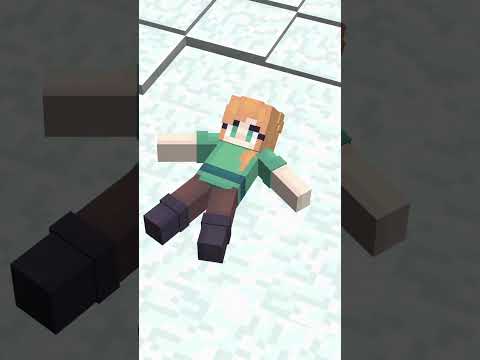 GUYS vs GIRLS - IF YOU WANT TO MAKE A SNOW ANGEL |  MINECRAFT #SHORTS