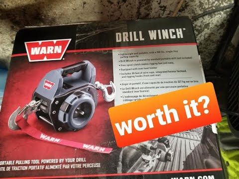 WATCH YOUR HANDS!!! WARN DRILL WINCH!! review and operation