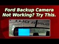 2010 Ford F150 Lariat Backup Camera Not Working
