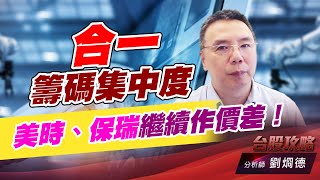 合一籌碼集中度，美時、保瑞繼續作價差！｜台股攻略｜劉烱德 (圖)