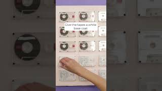 Retro wall art with cassette tapes ✨📼 Full tutorial is on our channel 🎨