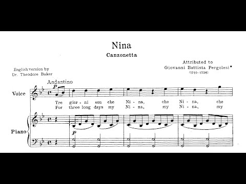Nina (G.B. Pergolesi) - G Minor Piano Accompaniment - Karaoke