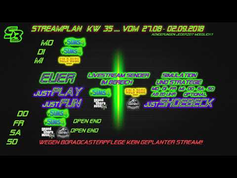 Der Streamplan   KW  35  ... vom  27.08 - 02.09.2018