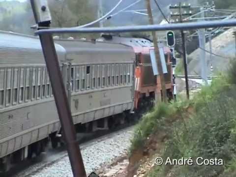 Da janela do Comboio: Inter-Regional Barreiro-Algarve, com locomotiva CP 1930, em 2004